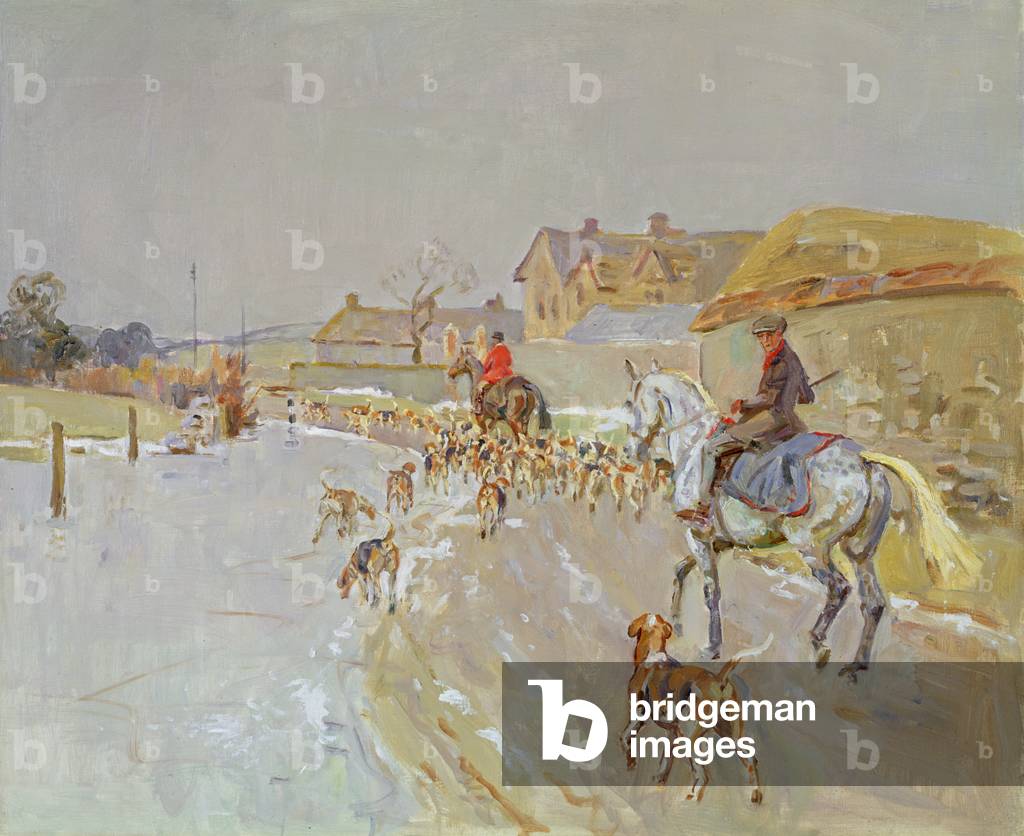 Hound Übung, um 1950 (Öl auf Leinwand)