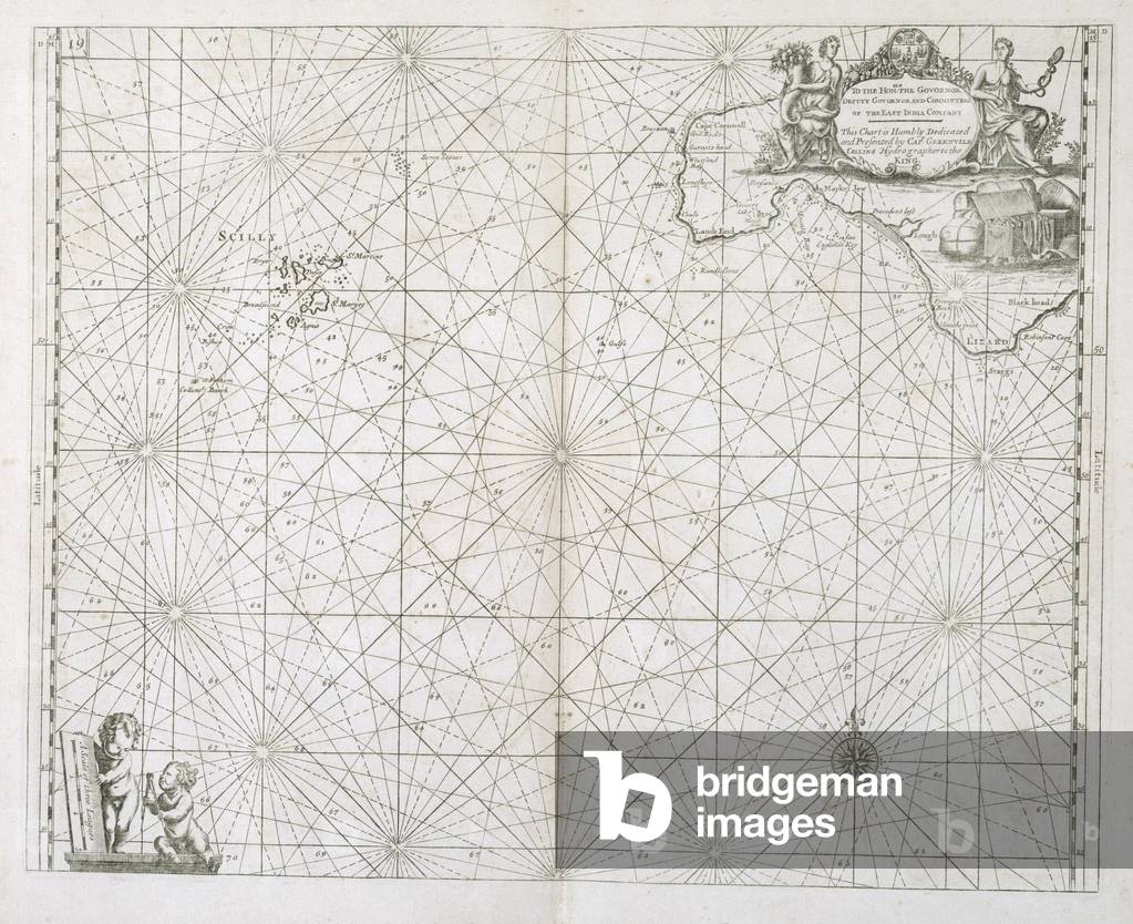 The Isles of Scilly and Cornwall, von 'Great Britain's Coasting Pilot', veröffentlicht 1776 (engraving)
