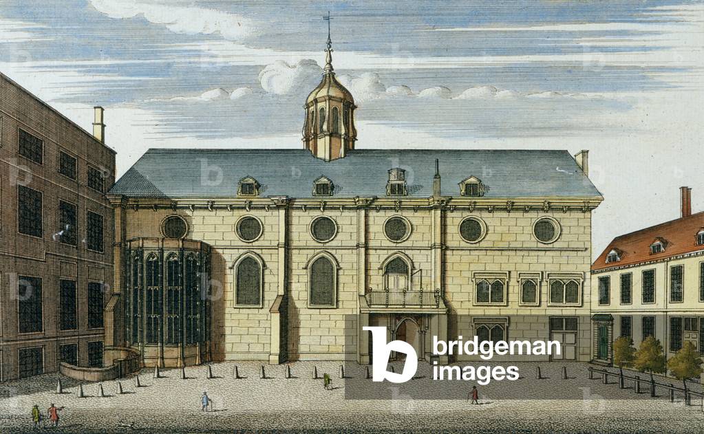 Premier Map of London and Suburbs: The Bank of England in ye Poultry, 1724 (handkolorierte Gravur)