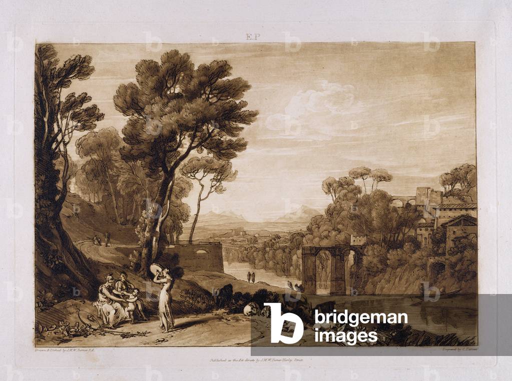 The Woman and Tambourine, engraved by Charles Turner (1773-1857) 1853-74 (engraving)