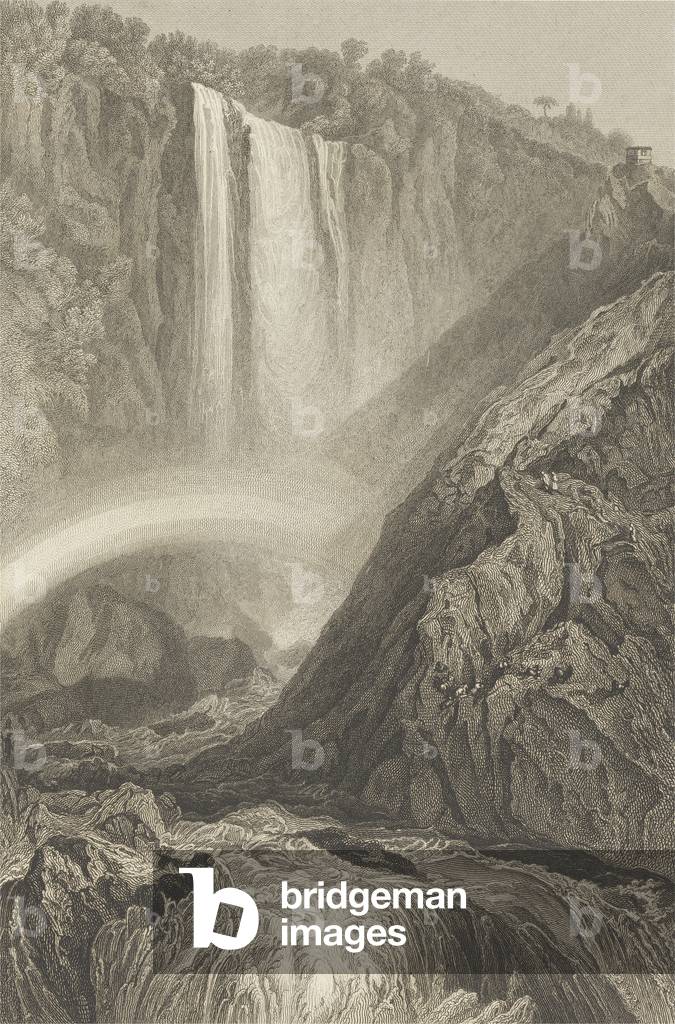 Cascade of Terni, c.1820 (litho)