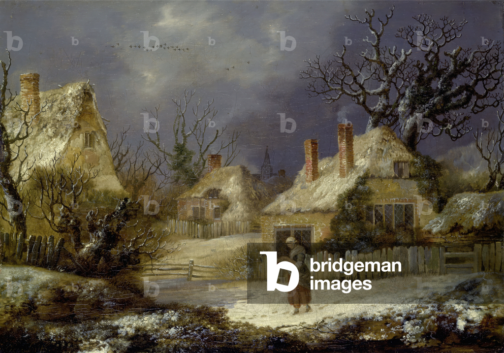 A Winter Landscape (oil on canvas)