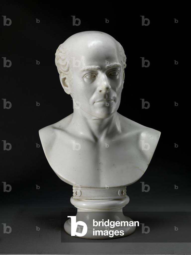 An Unknown Man 1821 by Peter Turnerelli, b/w