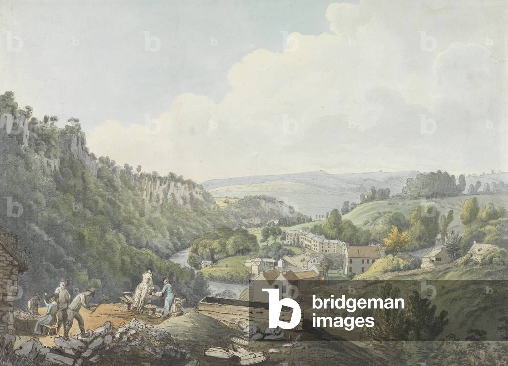 Matlock Baths, Derbyshire, c.1789 (w/c, pen and brown ink, graphite and wash on laid paper)