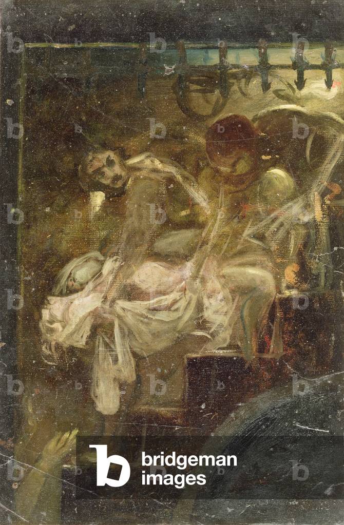 Studio per seppellire il reale bambini, c. 1790 (olio su di cui carta)