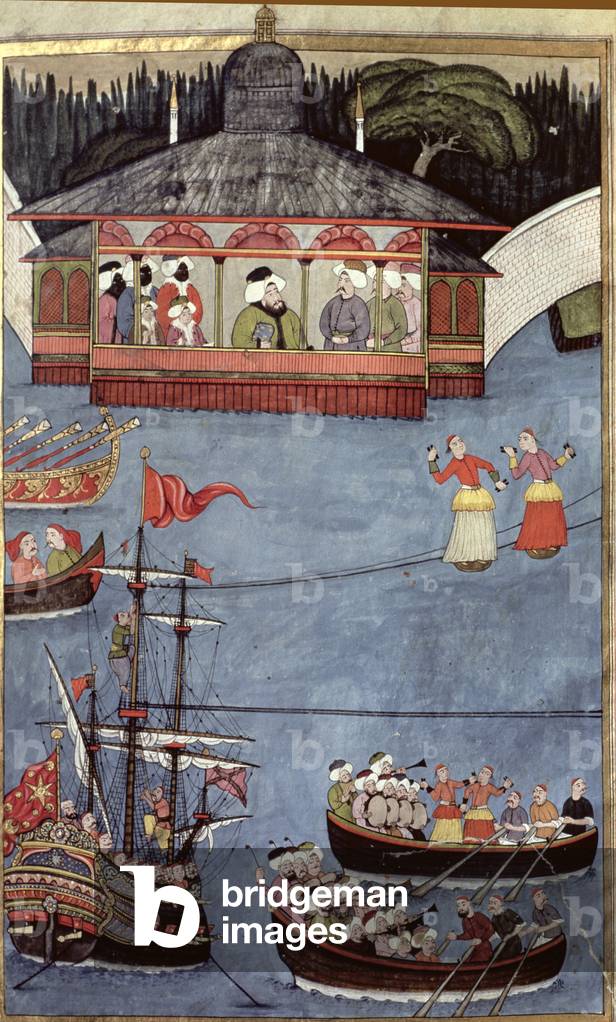 TSM A.3593 Nautical Festival before Sultan Ahmed III (1673-1736) c.1720 (gouache on paper)