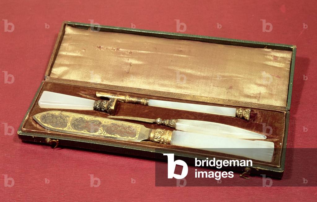 Writing set given to his wife, Eveline Hanska by Honore de Balzac (1799-1850)