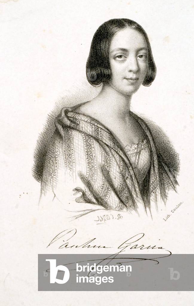 Portrait of Maria Garcia called the Malibran (1808-1836) singer mezzo soprano