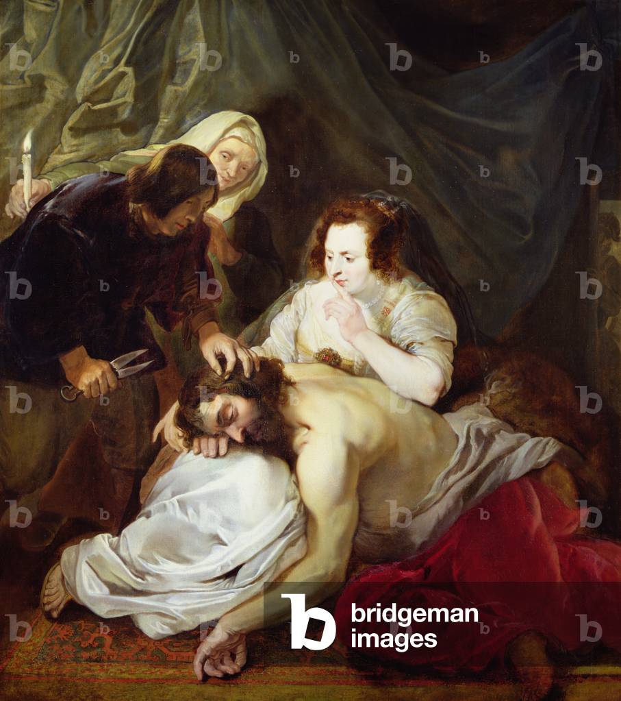 Immagine di Dipinto "Sansone e Dalila (olio su tela)", 17th Secolo di Pieter Claesz Soutman