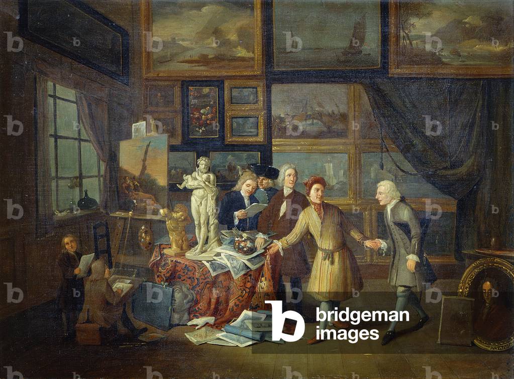 Bild von Gemälde "An Artist's Atelier", 18. Jahrhundert von English School