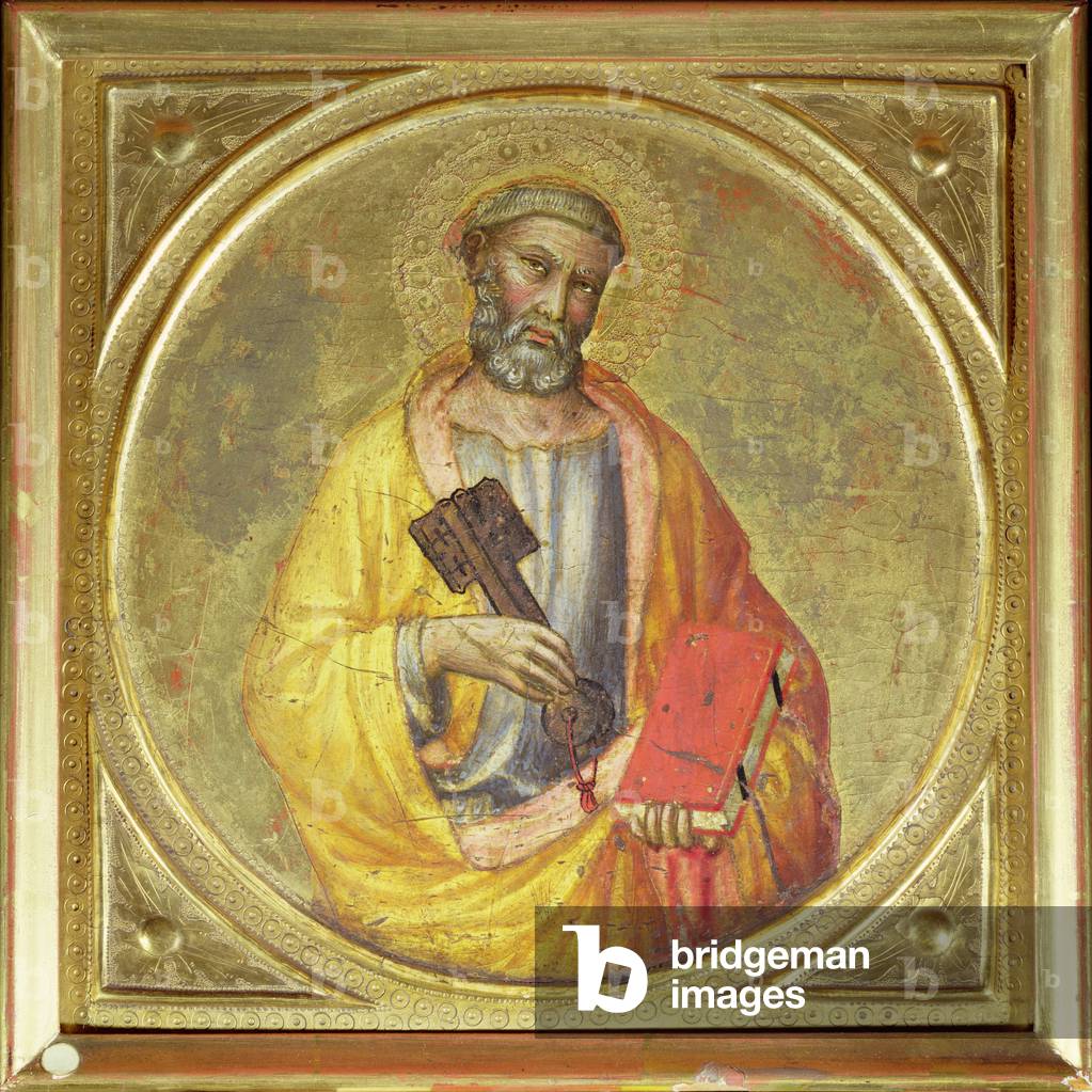 Immagine di Dipinto "San Pietro Apostolo (tempera su fondo dorato lavorato)", 14th Secolo di Martino de Bartol
