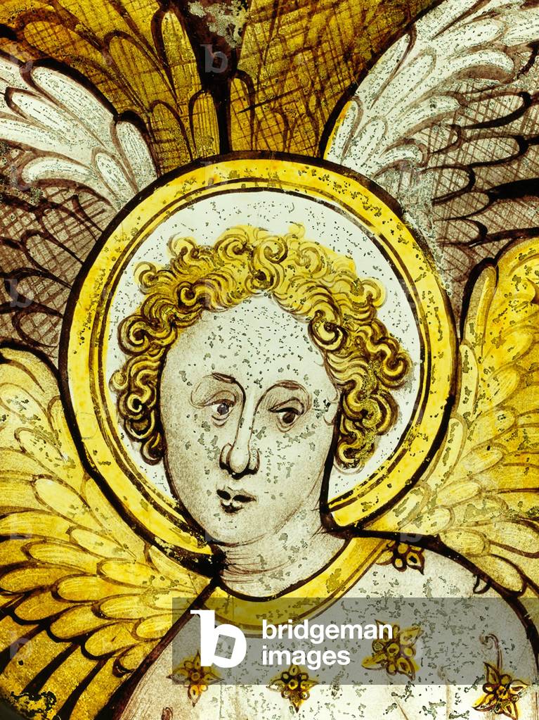 Conserved section from the Great East Window at York Minster: ‘God in Majesty’ (stained glass)