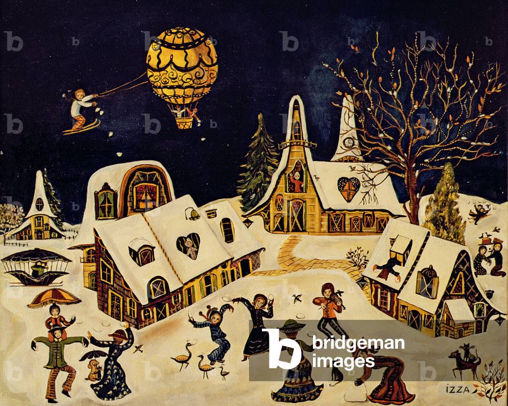 Winter Szene (Öl auf Leinwand)