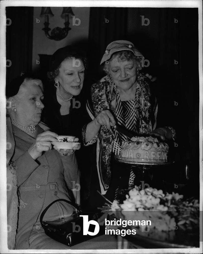 Tue 03, 1954 - 80 year old actress gets up at 6.30. Miss, the actress, yesterday celebrated her 80th. birthday. She firs appeared on the stage at dewberry, Yorkshire, in 1882, as little wilife in “East Lynne”. Yesterday, her day began at 6.30. a.m. when she got out of bed at her flat in otting hall, w. at 9.0 the telephone rang. It kept her busy acknowledging birthday greetings before going out with her friend, Miss francess flestwood, the authoress. at 11.40 they arrived at the B.B.C. to go over the script for miss reeve's” Women's hour” broadcast at 12.30 they went to lunch; at 1.35 back at the B.B.C., and a 4.0 there was a party at the home of Miss reeve's manager, Mr. Gordon Harbord, in st. Martin's lane of er which she awaits two theater shows