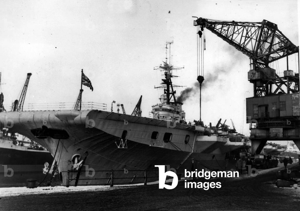 Jan. 01, 1955 - Aircraft Carrier Leaves Glasgow For Wick To Help Relieve Scotland's” Frozen Month”