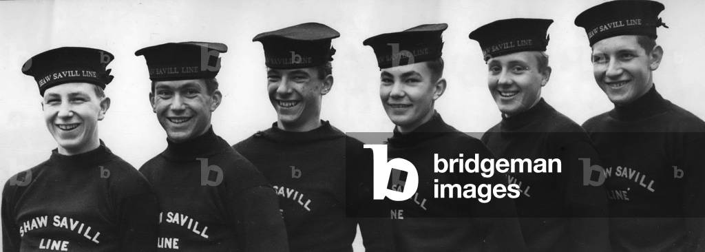 Nov. 11, 1953 - Boys as Part of Crew of the Liner Aca