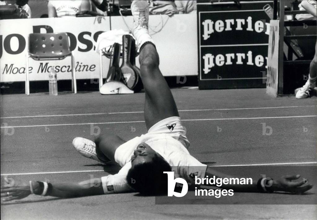 02/06/1981 portrait of the french tennis player Yannick Noah