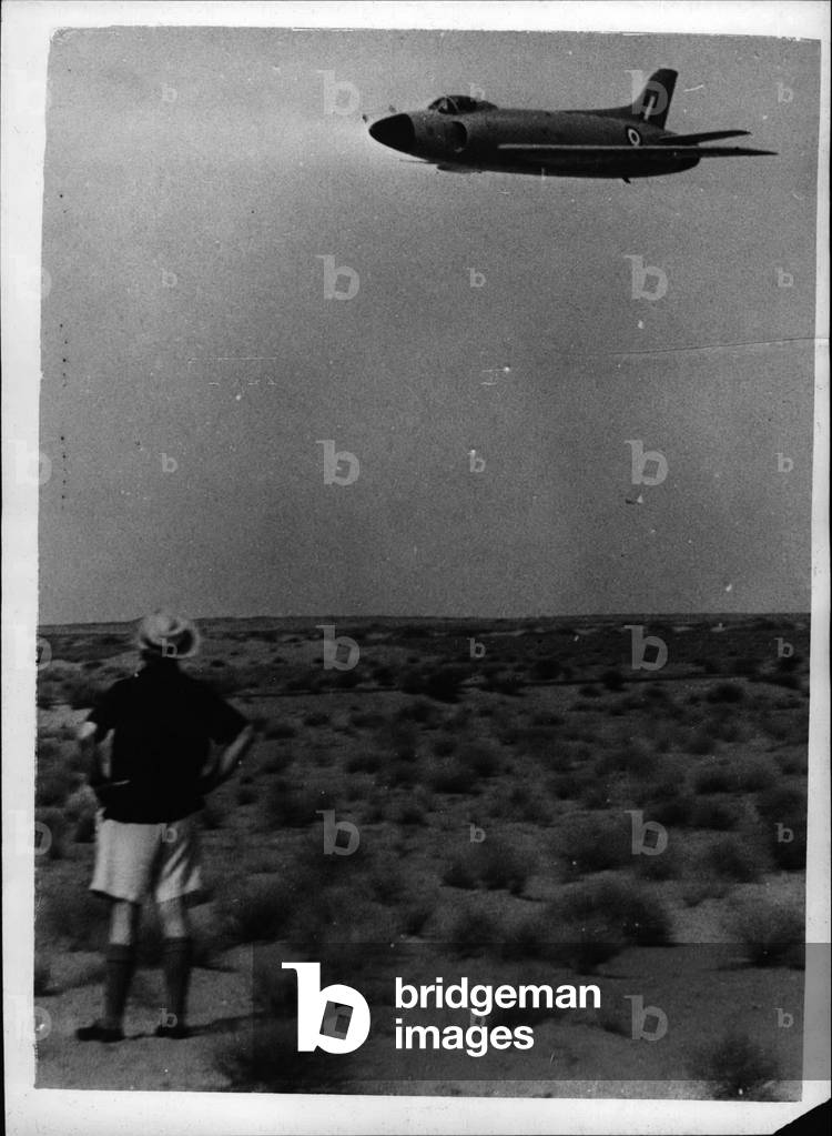 Sep. 09, 1953 -” I think I have beaten Duke” says Lithgow flashes across the desert in Speed record attempts: Four times Lieut. Commander Michael Lithgow flashed at 50 ft. over the two mile course at Castle Idris, Tripoli, today in his blue Supermarine Swift and after leading he said” I believe my speed was well above Squadron Leader Neville Duke's. It was Lithgow's first attempt on the world air speed record of 727.6 m.p.h. set up by Duke in a rival Hawker Hunter. Later today he was making another run over the flare marked course in the desert, regardless of this time and he is expected to make three more runs tomorrow