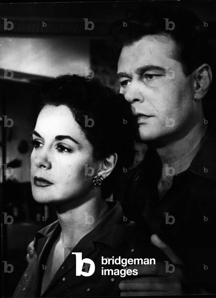 Feb. 03, 1954 - Delia Garces and Vokler von Collande play roles in a German-Spanish joint production of the film” Attestation aus Liebe,” which deals with bigamy and the Spanish church