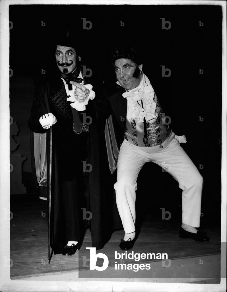 Nov. 11, 1953 -” Don Pasquale” rehearsal two of the 'Villains”: Newly designed costumes by Osbert Lancaster will be worn in the new production of” Don Pasquale” at Sadler's Wells on Thursday