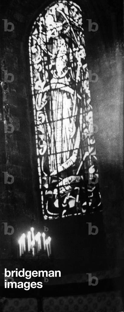 Oct. 05, 1953 - New Stained Glass Windows For Saint Peter Whurch At Montmartre: The three new stained glass windows of Saint Peter's church in Montmartre, Santn Peter is one of the oldest churches in Paris (It was built in the XI Century). Some of its sained glass was damaged during the war