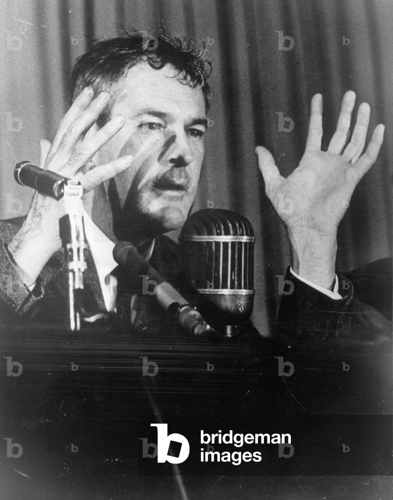 Timothy Leary, London, 9th February 1972 (b/w photo)