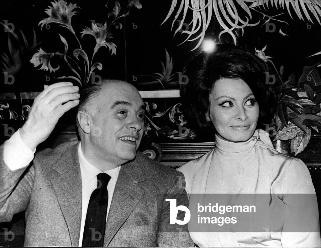 1966 Portrait of Sophia Loren and her Bridegroom CARLO PONTI (1912-2007)