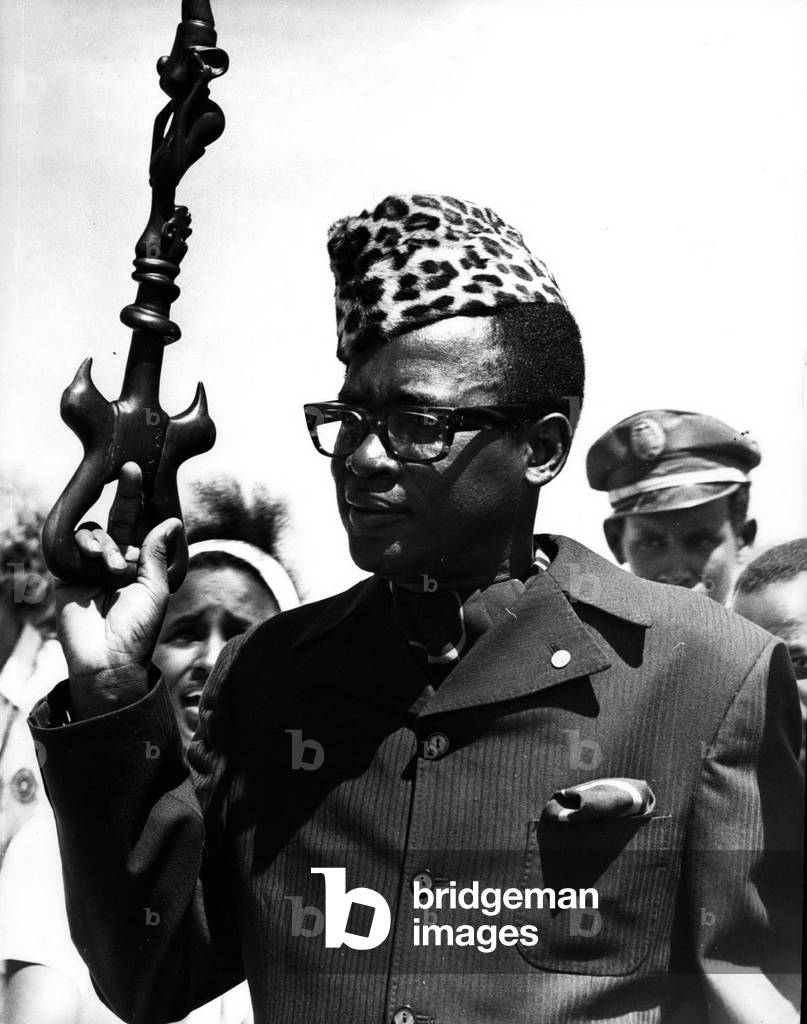 21/12/1973 Portrait of President Mobutu (Mobutu Sese Seko, ne Joseph Desire Mobutu) (1930-1997)
