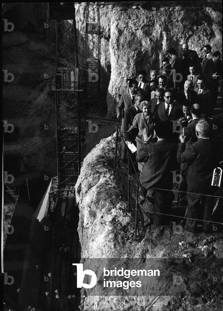 May 05, 1953 - The American Ambassador to Italy Mrs. Clara Luce recently paid a visit at St. Giuliano dike work at Lucania.