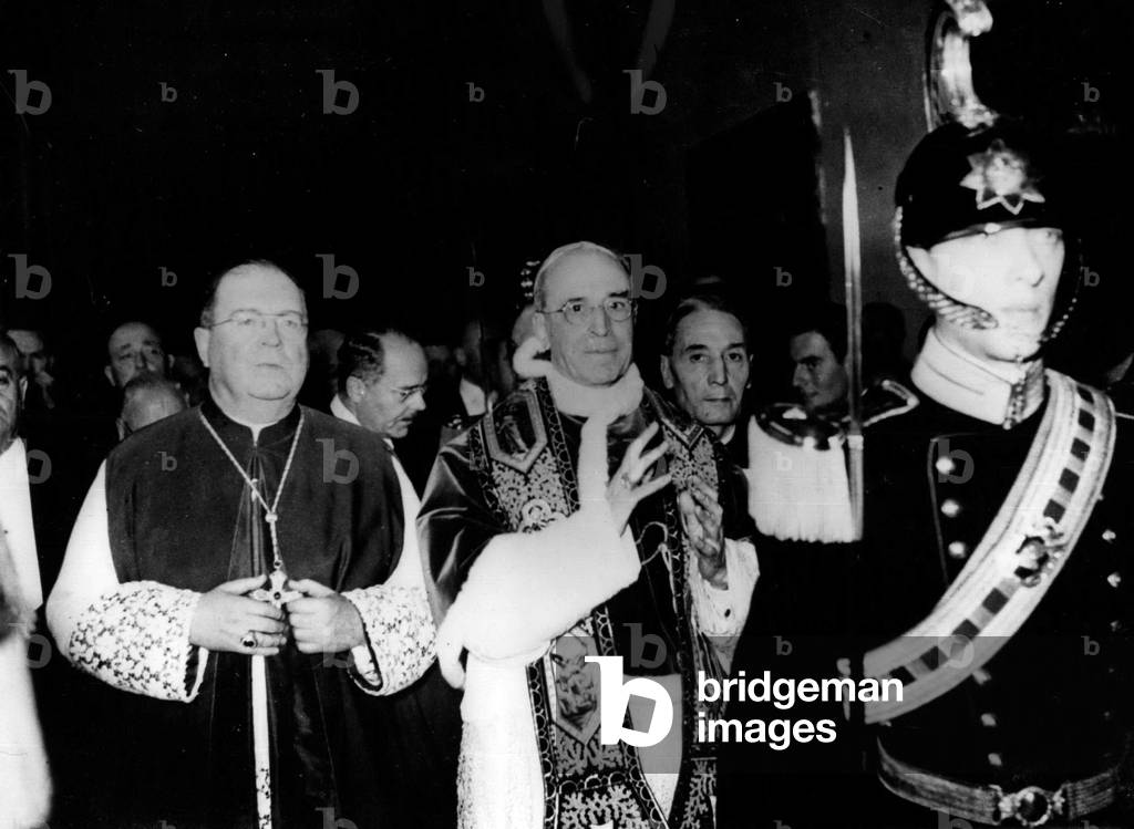 Oct. 16, 1953 - pie XII - Pope Opens New College In Rome: The Pope went into Rome from his summer residence at Castel Gandolfo to open the new North American College on the Janiculum Hill. Rarely in the last 80 years has a Pope attended ceremonies of this kind outside the Vatican. He was accompanied by 15 Cardinals, including Cardinal Spellman, of New York. The new college has 347 rooms, and it stands in 15 acres of park. It cost nearly? 1,500,000, paid for by American Catholics