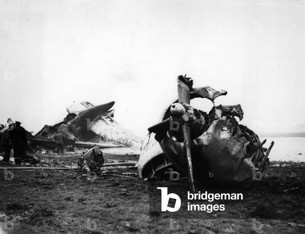 Dec. 12, 1954 - Twenty eight die in Stratocruiser crash: Twenty eight of the thirty six people on board a B.O.A.C. Stratocruiser, died when the aircraft crashed when ladning at Prestwick Airport, Prestwick, Ayshire, Scotland, on Christmas Day