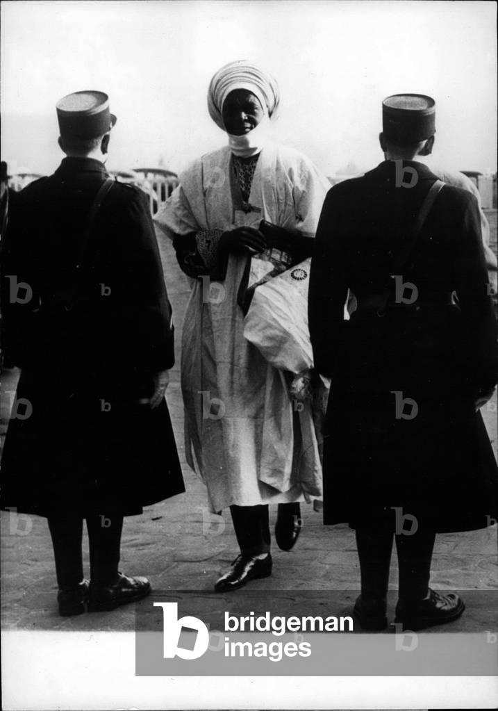 Dec. 12, 1953 - French President Elected At Versailles: Cameroon Deputy M. Arouna En Djoya Arriving art Versailles for the election of the new President