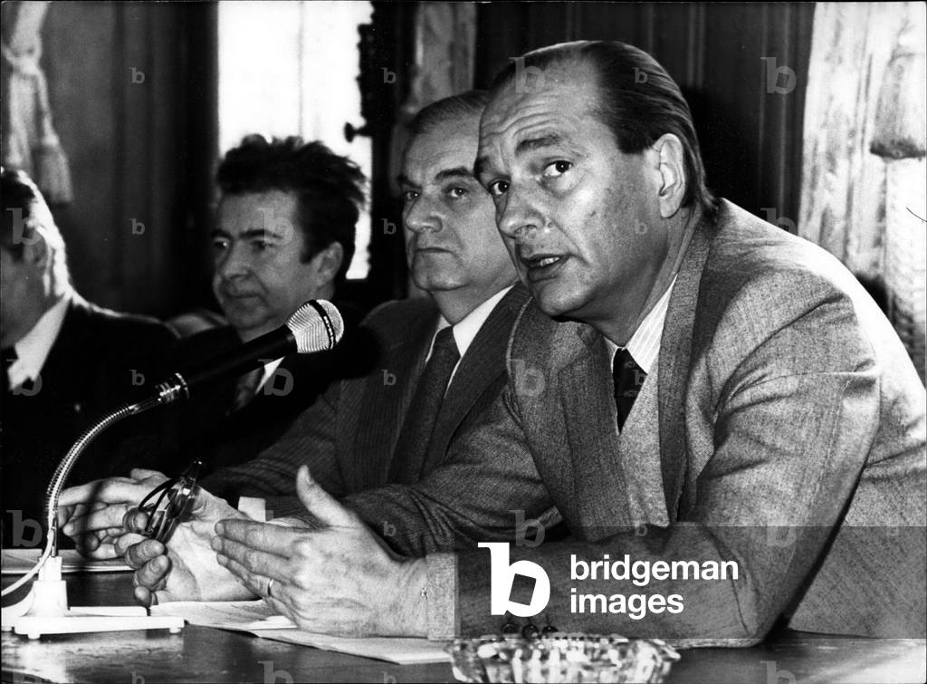 Jan. 16, 1980 Paris Mayor Jacques Chirac at a press conference at the Hotel de Ville