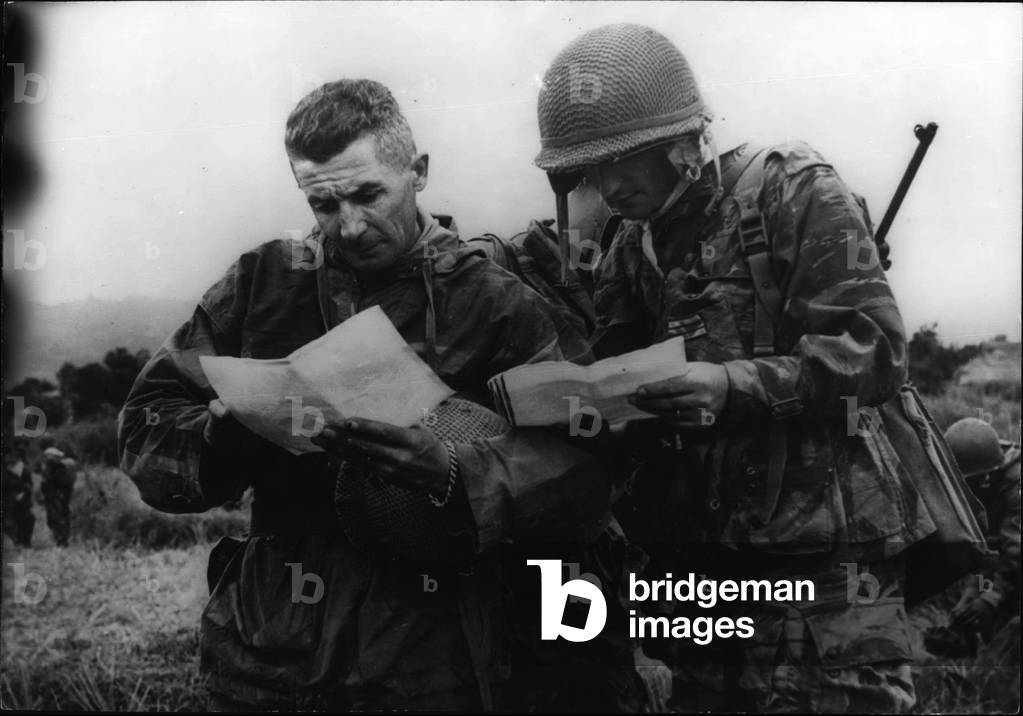 Colonel Fourcade in command of the operation” Castro”, 1954 (b/w photo)