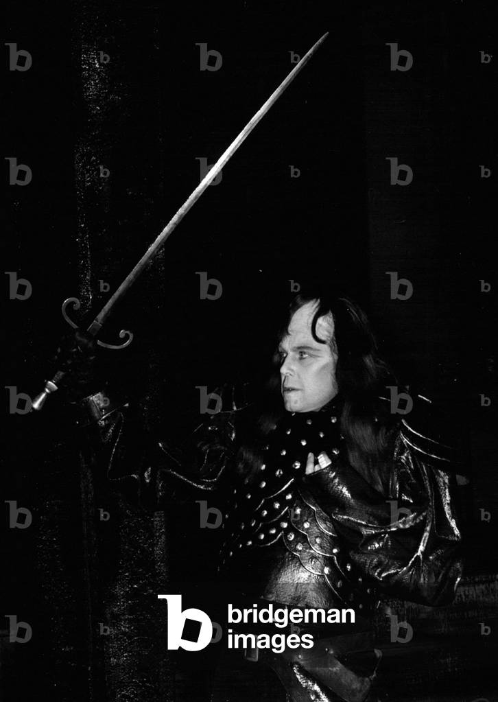 Tue 25, 1953 - 25-3-53 Richard III at Stratford on Avon. Keystone Photo Shows: King Richard (Marius Goring) seen during rehearsal for the Shakespeare play at Memorial Theatre, Stratford on Avon.