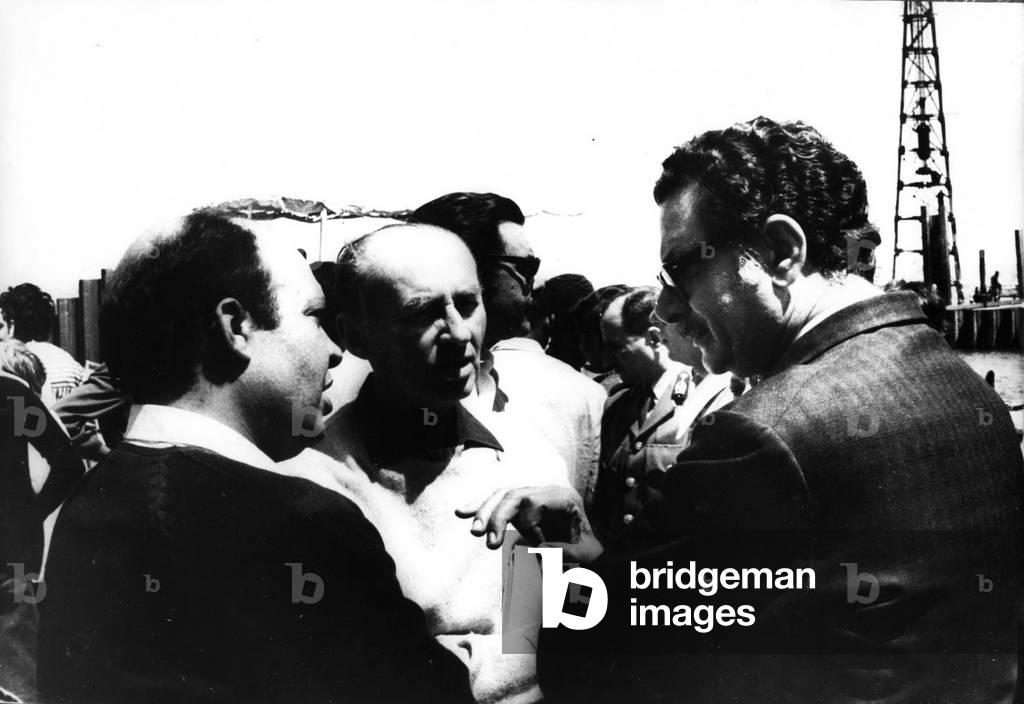 Apr. 04, 1973 - Project To Save The Philae Temples at Aswan (Upper Egypt): UNESCO Director General Rene Maheu (1905-1975) - meeting the executive committee concerning the obstacles and difficulties facing the project and request expediency in the work to recover past delay