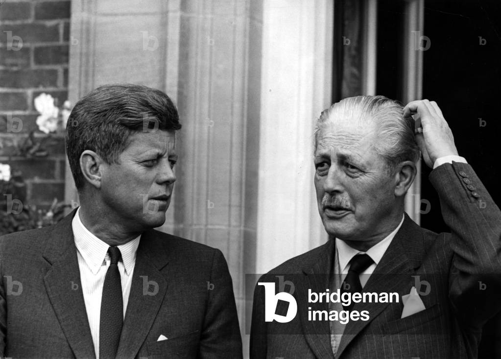 June 30, 1963 - Birch Grove, Sussex, U.K. - JOHN F. KENNEDY and British prime minister HAROLD MACMILLAN in Birch Grove