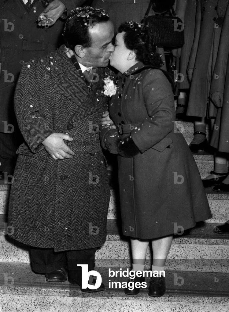Jan. 07, 1955 - Midgets Wed At Caxton Hall. The Tiny Couple: The wedding took place this morning at the Caxton Hall, Westminster of midgets Dorothy Williams (31) who is 3'8”) and Freddie Rushton 36 (3'9”) who are both appearing in the Hackney Empire Pant ~ ~ ~ ~ ~ “Little Miss Muffets”.