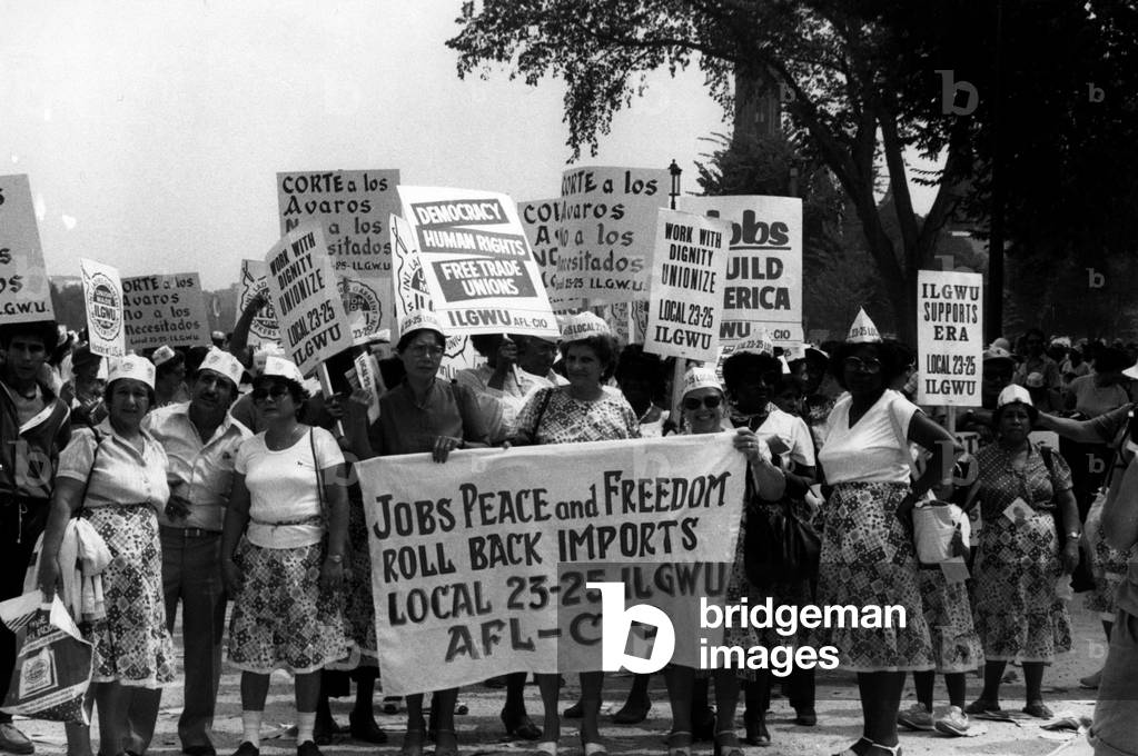 March on Washington D.C. 9/27/83 - Members of the I.L.G.W.U. March in support of the ideals that the Rev. Martin Luther King Jr. expressed twenty years ago on a similar March on Washington