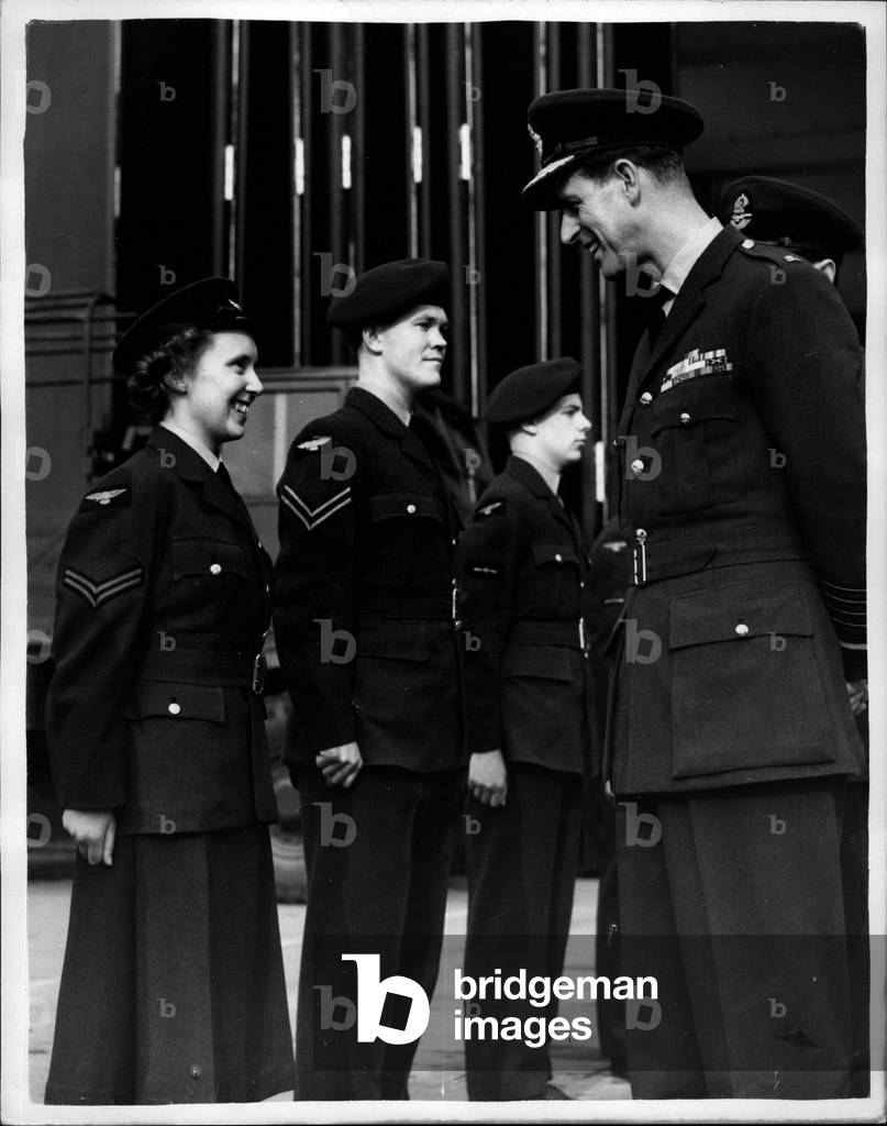Tue 03, 1953 - The Duke of Edinburgh (Philip Mountbatten) visits the R.A.F. during his tour of Germany