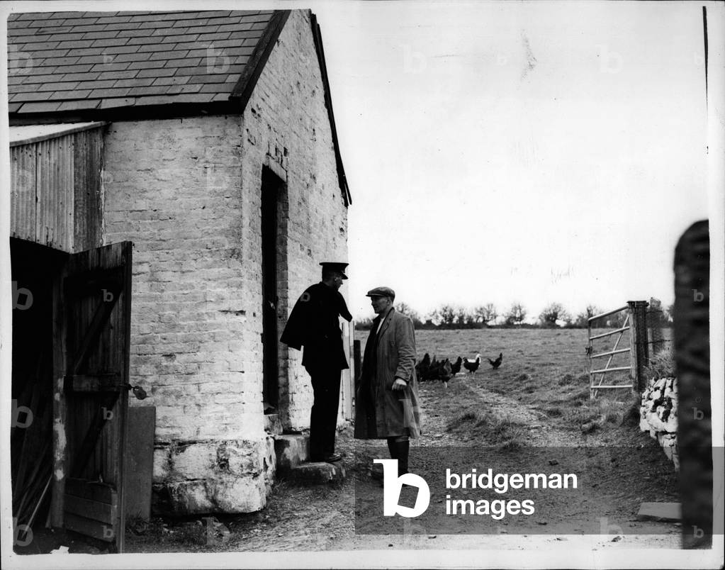 Nov. 11, 1953 - Police investigate disappearance of farmer and his wife. Scotland Yard detectives are now investigating the strange disappearance of wealthy farmer 55 year old John Herries and his wife Phoebe (54) from heir farmstead Derlwyn, in carmarthen shire. Quarried - pits - mine shafts in the area etc. are being searched for any trace of the couple - and over 50 statements have been taken by the police from local inhabitants