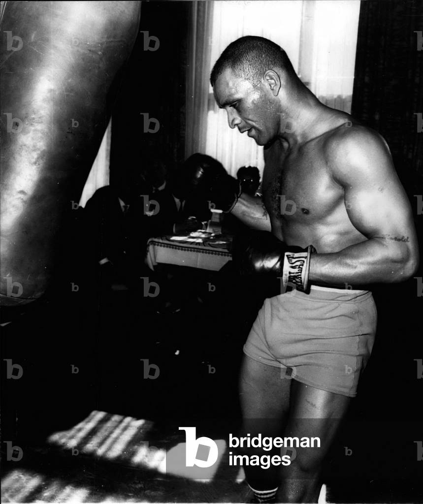 Jun. 06, 1962 - Harold Johnson in sparring in the Berliner Deutschlandhalle.