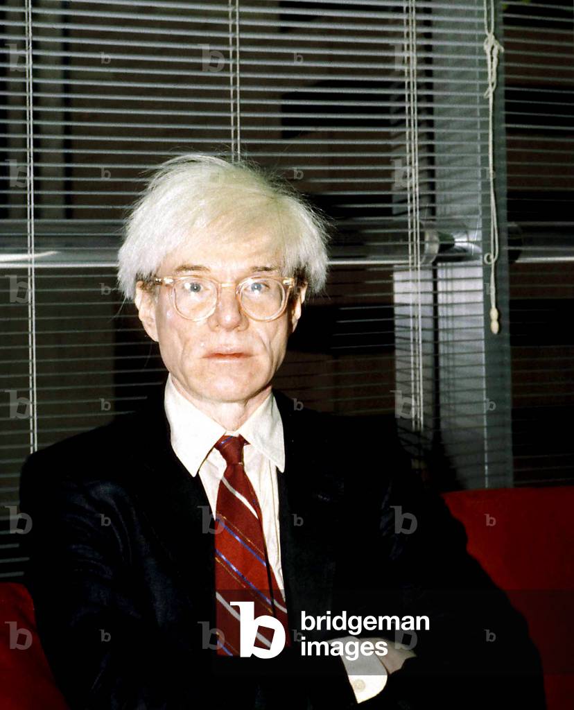 Portrait of the artist Andy Warhol in 1983