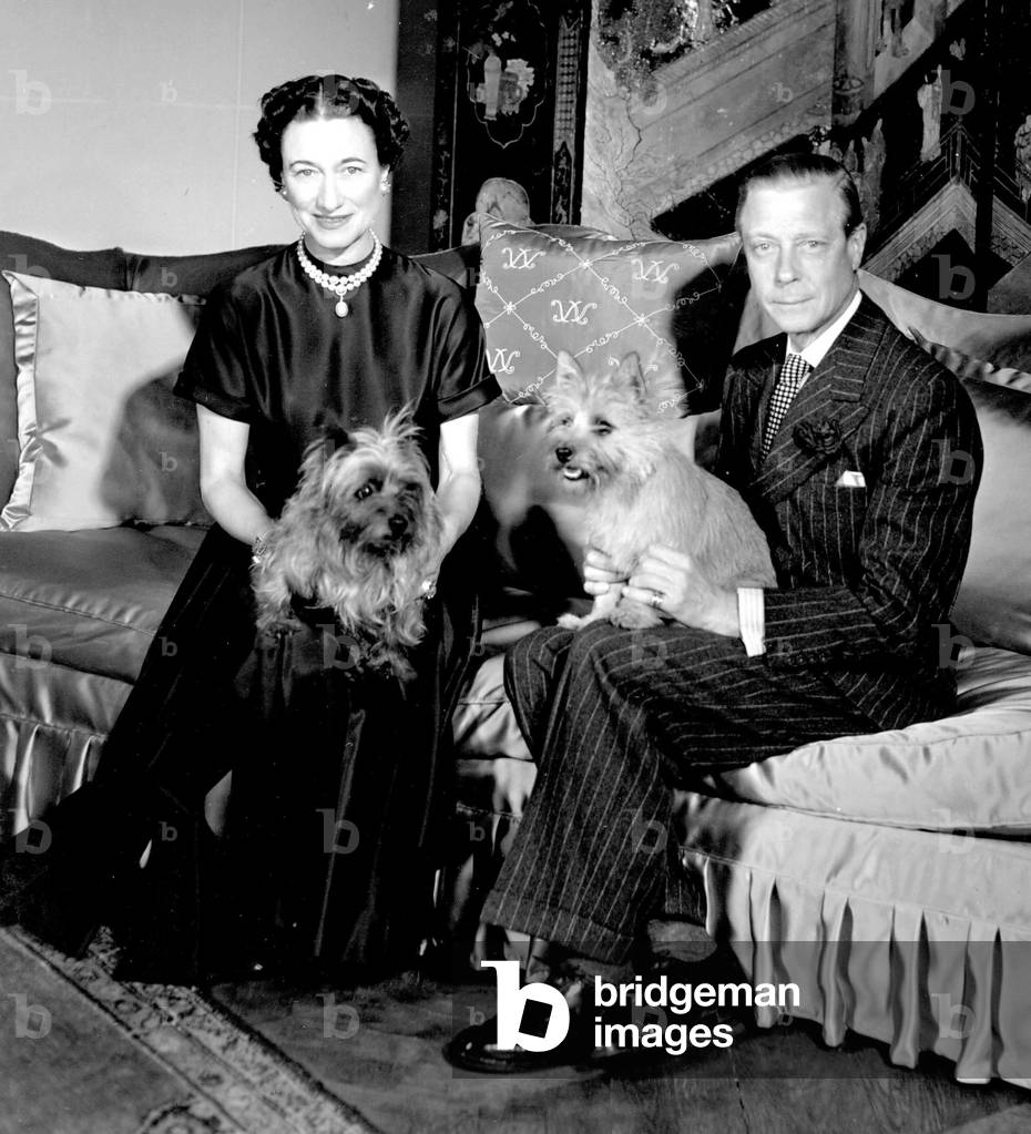 Portrait of the Duke and Duchess of Windsor (Wallis Simpson) in 1949 in Paris
